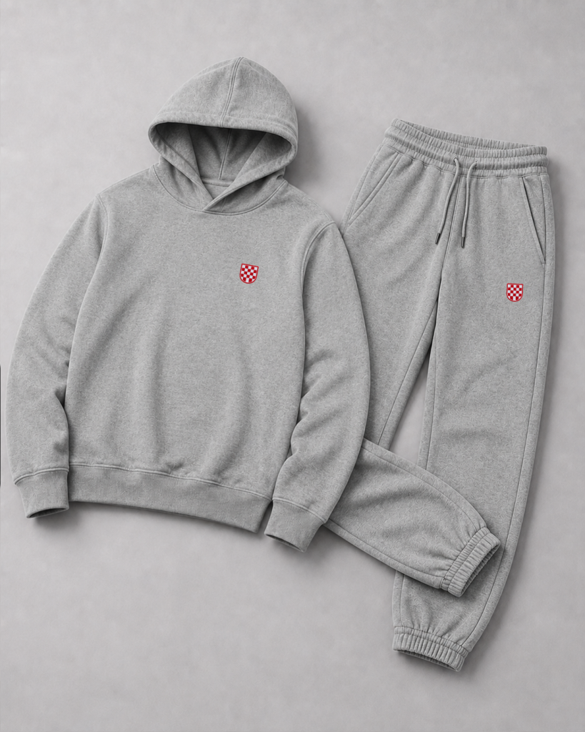 Komplet - Trenerka Premium Povijesni Patch (UNISEX SIVA)