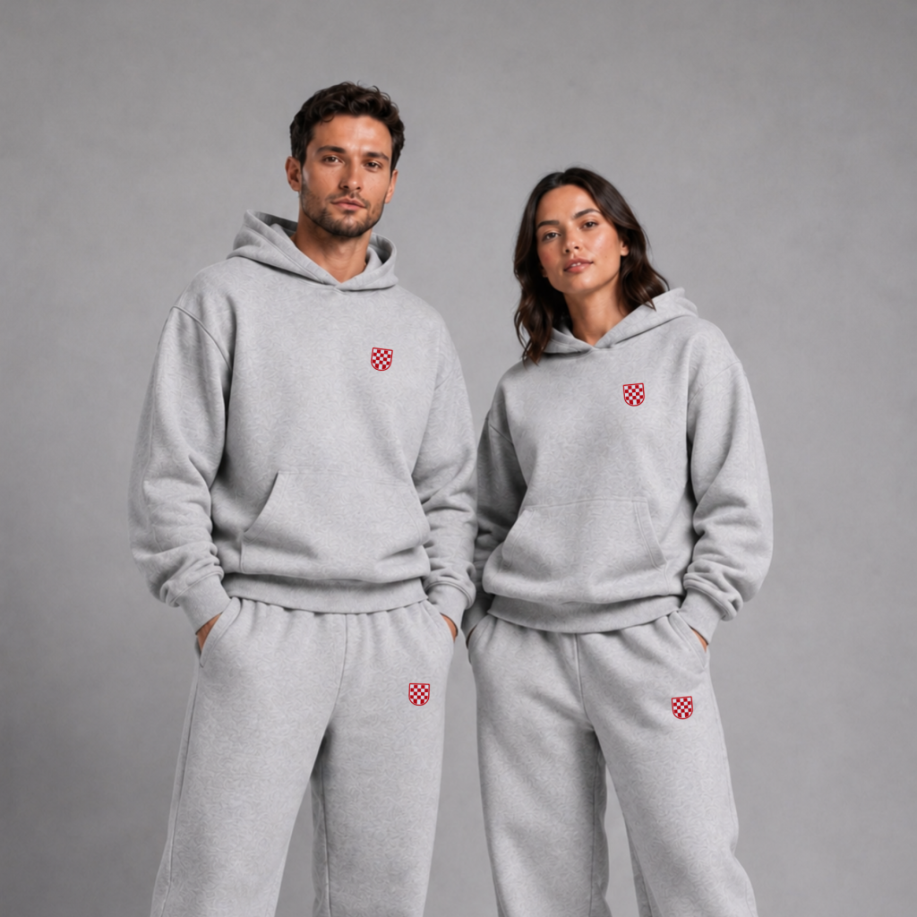 Komplet - Trenerka Premium Povijesni Patch (UNISEX SIVA)